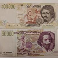 11# Banconote 100000 lire Caravaggio II tipo e 500