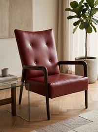FavolosaPoltrona vintage mid century in similpelle