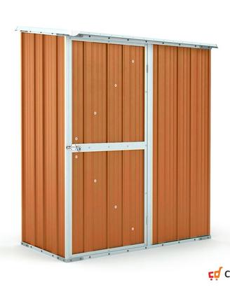 Casetta box giardino Acciaio 155x100 legno chiaro