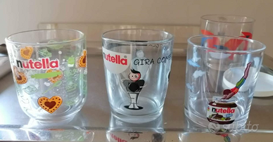 19 Bicchieri Nutella Vintage Anni 80 90 2000
