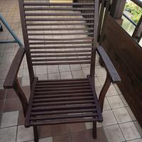6 sedie in legno pieghevoli da giardino con bracci
