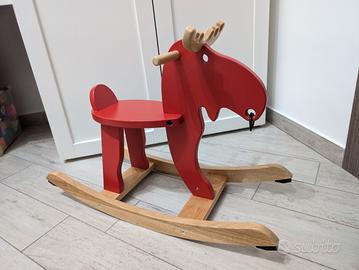 Alce a dondolo IKEA EKORRE in legno - Come Nuova!
