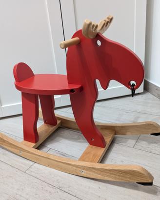 Alce a dondolo IKEA EKORRE in legno - Come Nuova!
