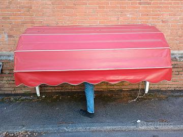 2 tende cappottina da esterno in pelle colore ross