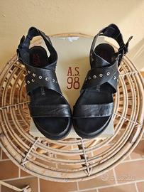 Sandali neri vera pelle Mjus n.40