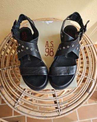 Sandali neri vera pelle Mjus n.40