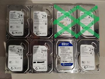 Lotto 6 Hard Disk Interni PC Desktop 3,5 500-250GB