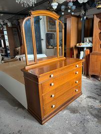Como 4 cassetti con specchio in legno