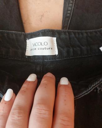 jeans vicolo neri gamba dritta lavaggio scuro