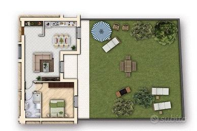 Bilocale con giardino a Carnago