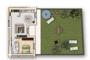 Bilocale con giardino a Carnago