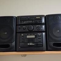 Vintage 90s Sanyo MCH S980 Boombox Stereo 6 Cd 