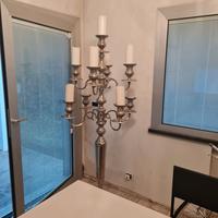 Candelabri  a 5 bracci  argentati 