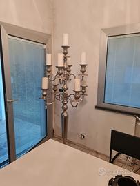 Candelabri  a 5 bracci  argentati 