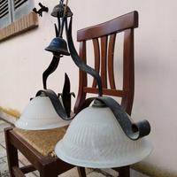 Lampadari ferro battuto