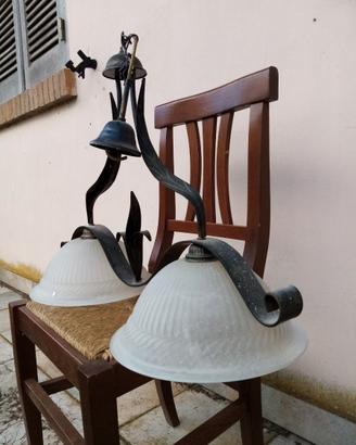 Lampadari ferro battuto