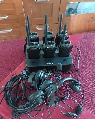 walkie talkie con auricolari