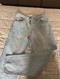 Jeans Mom con perle donna Stradivarius
