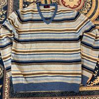 Maglione Kappa uomo taglia M 100% lana a righe