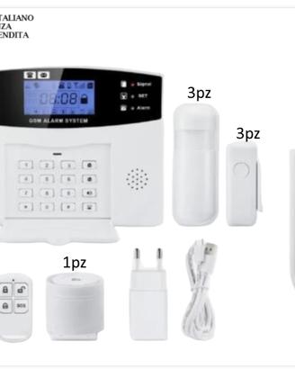 Antifurto Casa WIFI GSM Tuya 6 Sensori 2 Sirene