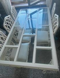 Tavolo   +  6 sedie stile provenzale shabby chic