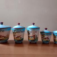 Cinque Barattoli Porta Condimenti Gualdo Tadino 