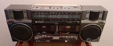 Boombox radio cassette Hitachi vintage anni 80
