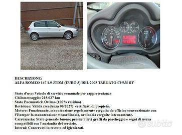 ALIENAZIONE ALFA147 COMUNALE