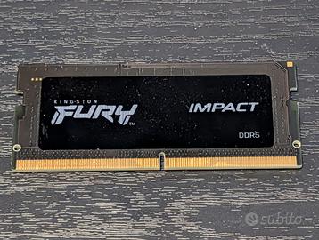RAM DDR5 16GB Kingston FURY Impact 4800MHz CL38