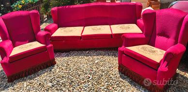 set divano letto +due poltrone 