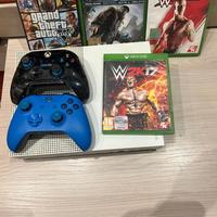 xbox 1 + giochi e 2 controller