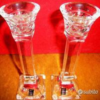 Coppia di candelieri in cristallo