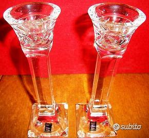 Coppia di candelieri in cristallo