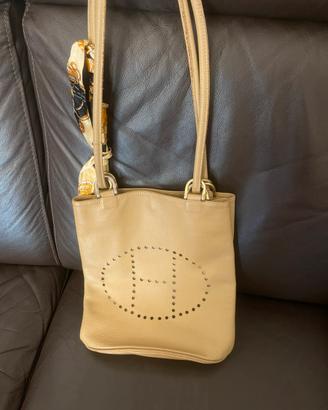 Borsa in pelle, color nocciola