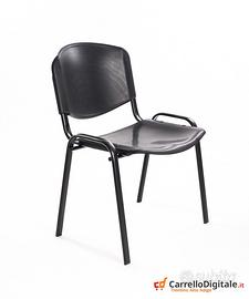 Sedia sala attesa Impilabile in Plastica NERO