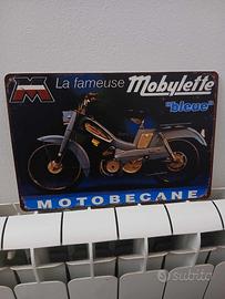 Cartello Vintage style in Metallo per Mobylette