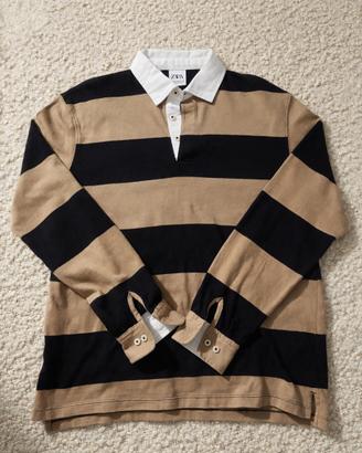 Zara Rugby Polo a maniche lunghe marrone