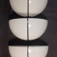 3 lampade applique Stilnovo doppio Spicchio 70 80