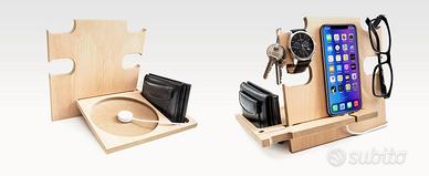 Docking Station in legno naturale