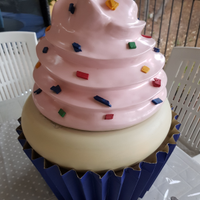 Muffin decorativo gigante in ceramica