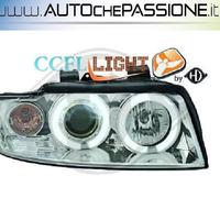 Gruppi ottici anteriori angel eyes CCFL AUDI A4 8E