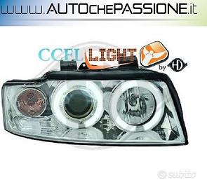 Gruppi ottici anteriori angel eyes CCFL AUDI A4 8E
