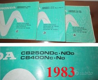 Honda CB 250-CB 400 anni vari catalogi ricambi