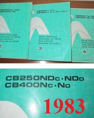 Honda CB 250-CB 400 anni vari catalogi ricambi