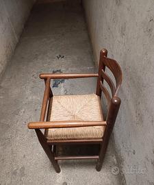 Sedia vintage per bambini in legno - Seggiolone