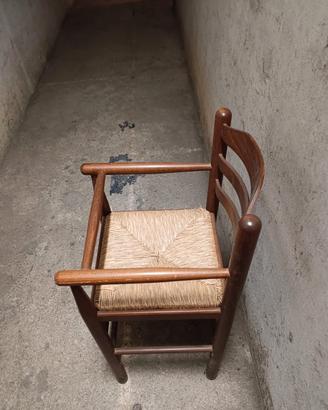Sedia vintage per bambini in legno - Seggiolone