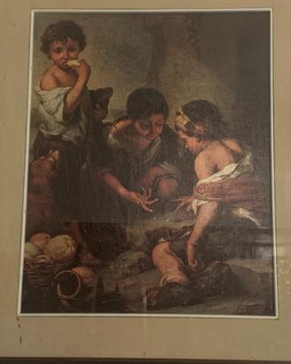 Tela niños jugando a los dados di Bartomé Esteban 