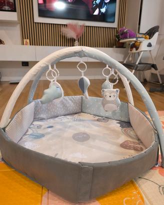 Tappeto gioco neonato MoMi PASTEL 3 in 1