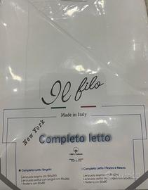 Completo letto  singolo bianco
