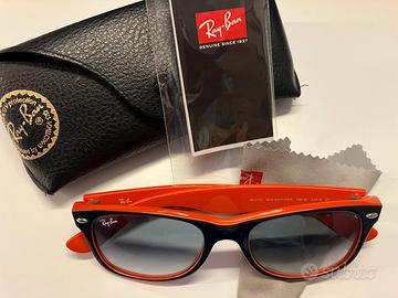 Ray-Ban RB 2132 NEW WAYFARER 789/3F BLUE ON ORANGE
